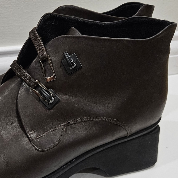 Aquatalia Mens Weatherproof Ankle Boots 10.5 Chukka Heel Brown Strap Italy main image 8